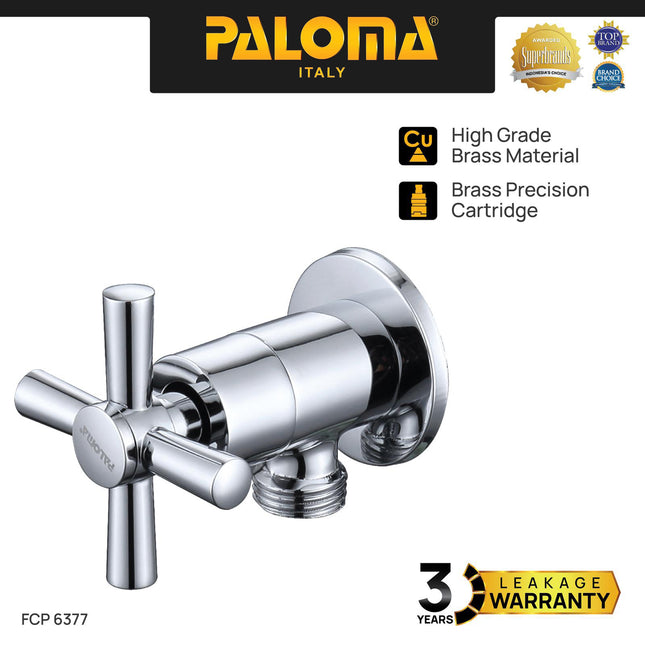 PALOMA FCP 6377 Keran Stop Cabang Keran Toilet Keran WC Keran Jet Shower Wall Tembok Keran Water Air Brass Kuningan Chrome Krom