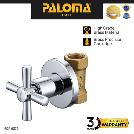 PALOMA FCP 6379 Keran Stop Cabang Keran Toilet Keran WC Keran Jet Shower Wall Tembok Keran Water Air Brass Kuningan Chrome Krom