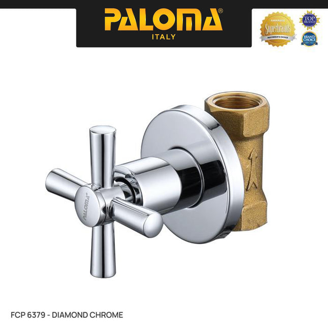 PALOMA FCP 6379 Keran Stop Cabang Keran Toilet Keran WC Keran Jet Shower Wall Tembok Keran Water Air Brass Kuningan Chrome Krom