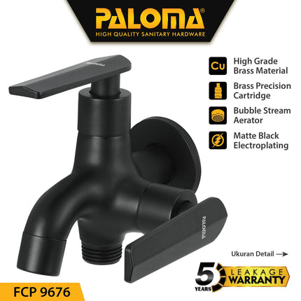 PALOMA FCP 9676 Keran Cabang Shower Bak Mandi Double Tembok Kran Air