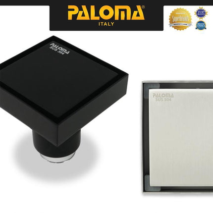 PALOMA FDP 2201 Floor Drain Saringan Got Kamar Mandi Floor Strainer Lubang Pembuangan Air Kamar Mandi Anti Bau Stainless Steel SUS 304 Satin DuraShield Matte Black Silver Grey Abu Hitam FDP 2201SD FDP 2201MB