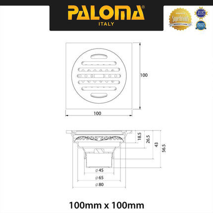 PALOMA FDP 3101 Floor Drain Strainer Saringan Got Kamar Mandi Anti Bau