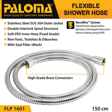 PALOMA FLP 1601 Flexible Hose Selang Handshower Hand Shower Fleksibel Stainless Steel SUS 304