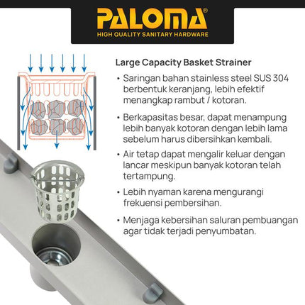 PALOMA Floor Drain Linear Panjang Saringan Got Kamar Mandi Long FDP 51