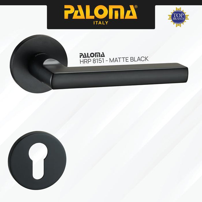 PALOMA Gagang Pintu Door Handle Pintu Roses Lever Engkol Pisah Misah Paket Kunci Pintu Lockset Lock Set Complete Komplit Superalum Lite Chrome Silver Black Grey Gold Hitam Abu Emas HRP LRP 8151