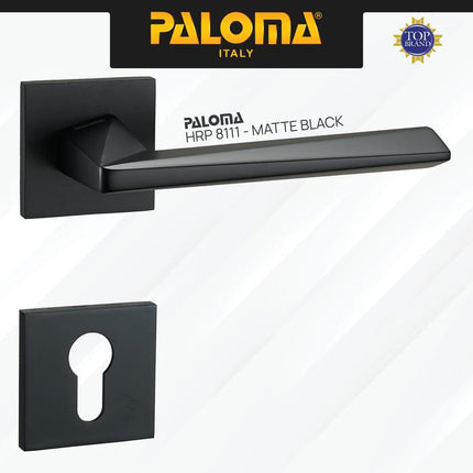 PALOMA Gagang Pintu Door Handle Pintu Roses Lever Engkol Pisah Misah Paket Kunci Pintu Lockset Lock Set Complete Komplit Superalum Lite Chrome Silver Black Grey Gold Hitam Abu Emas HRP LRP 8111