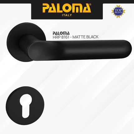 PALOMA Gagang Pintu Door Handle Pintu Roses Lever Engkol Pisah Misah Paket Kunci Pintu Lockset Lock Set Complete Komplit Superalum Lite Chrome Silver Black Grey Gold Hitam Abu Emas HRP LRP 8161