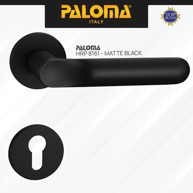 PALOMA Gagang Pintu Door Handle Pintu Roses Lever Engkol Pisah Misah Paket Kunci Pintu Lockset Lock Set Complete Komplit Superalum Lite Chrome Silver Black Grey Gold Hitam Abu Emas HRP LRP 8161
