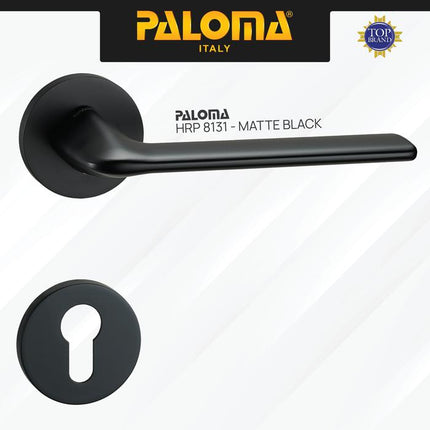 Handle Pintu Roses PALOMA HRP LRP 8131 Black Hitam Gagang Pintu Door Lever Engkol Pisah Misah Paket Kunci Pintu Lockset Lock Set Complete Komplit Superalum Lite