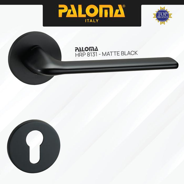 Handle Pintu Roses PALOMA HRP LRP 8131 Black Hitam Gagang Pintu Door Lever Engkol Pisah Misah Paket Kunci Pintu Lockset Lock Set Complete Komplit Superalum Lite