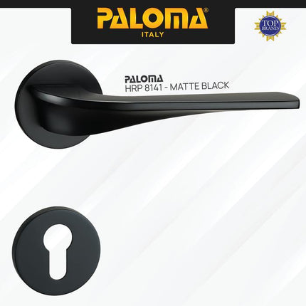 Handle Pintu Roses PALOMA HRP LRP 8141 Gagang Pintu Door Lever Engkol Pisah Misah Paket Kunci Pintu Lockset Lock Set Complete Komplit Superalum Lite Chrome Silver Black Grey Gold Hitam Abu Emas