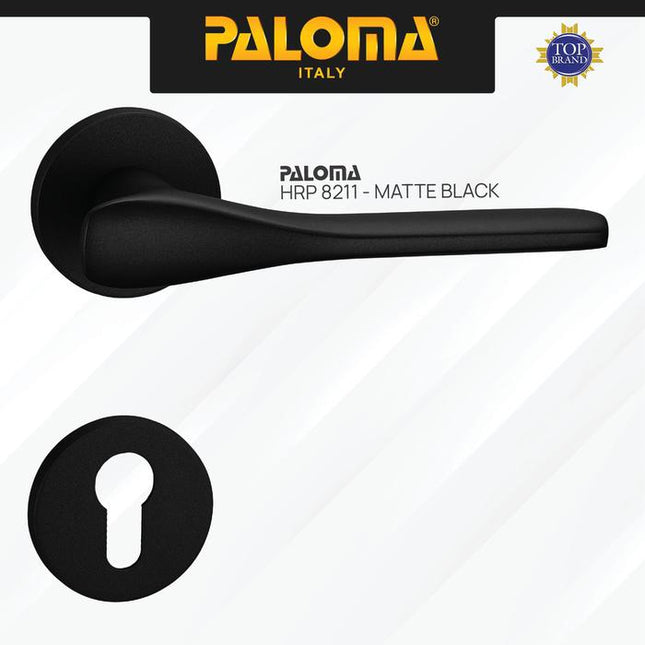 PALOMA Gagang Pintu Door Handle Pintu Roses Lever Engkol Pisah Misah Paket Kunci Pintu Lockset Lock Set Complete Komplit Superalum Lite Chrome Silver Black Grey Gold Hitam Abu Emas HRP LRP 8211