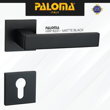 PALOMA Gagang Pintu Door Handle Pintu Roses Lever Engkol Pisah Misah Paket Kunci Pintu Lockset Lock Set Complete Komplit Superalum Lite Chrome Silver Black Grey Gold Hitam Abu Emas HRP LRP 8221