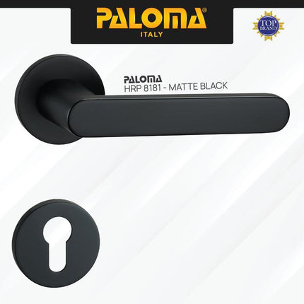 PALOMA Gagang Pintu Door Handle Pintu Roses Lever Engkol Pisah Misah Paket Kunci Pintu Lockset Lock Set Complete Komplit Superalum Lite Chrome Silver Black Grey Gold Hitam Abu Emas HRP LRP 8181