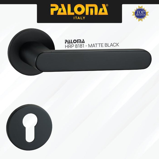 PALOMA Gagang Pintu Door Handle Pintu Roses Lever Engkol Pisah Misah Paket Kunci Pintu Lockset Lock Set Complete Komplit Superalum Lite Chrome Silver Black Grey Gold Hitam Abu Emas HRP LRP 8181