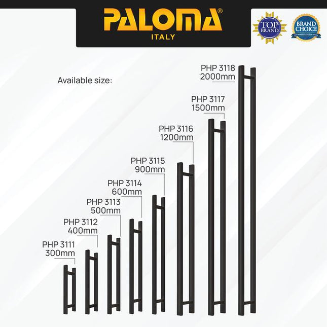 PALOMA Gagang Tarikan Pintu Door Pull Handle Stainless Steel SUS 304 SUS304 Matte Black Hitam PHP 3111 3112 3113 3114 3115 3116 3117 3118