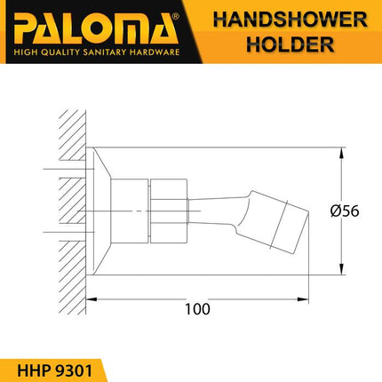 PALOMA HHP 9301 Shower Holder Gantungan Hanger Dudukan Hand Handshower