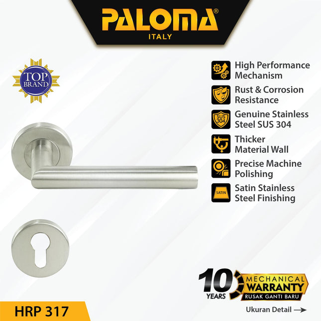 PALOMA HRP 317 Handle Pintu Roses Stainless Steel Lever Gagang Door