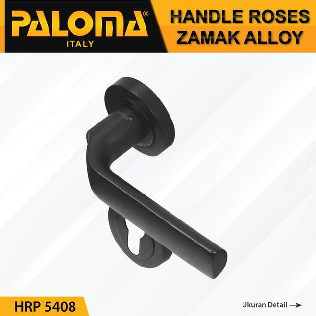 Handle Pintu Roses PALOMA HRP 5408 Gagang Door Lever Zamak Hitam Black