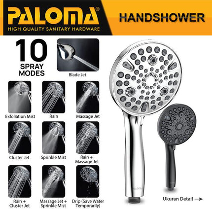 PALOMA HSP 1901 Hand Shower Mandi Handshower Head Kepala Sower 10 Mode