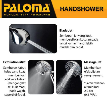PALOMA HSP 1901 Hand Shower Mandi Handshower Head Kepala Sower 10 Mode