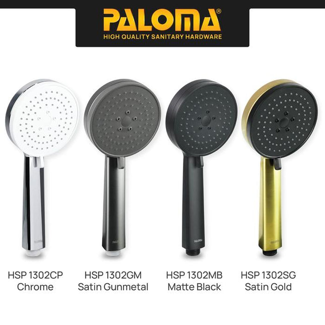 PALOMA Hand Shower Mandi Handshower Head Shower Kepala Shower Genggam Sower 3 Mode ABS Chrome Black Gunmetal Gun Metal Grey Gold Silver Hitam Abu Emas HSP 1302 HSP 1302CP HSP 1302MB HSP 1302GM HSP 1302SG
