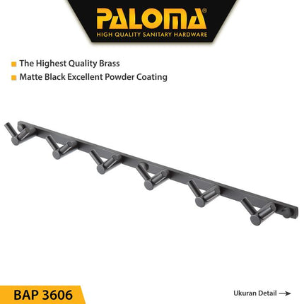 PALOMA Kapstok Gantungan Baju Handuk Rak Hanger Mandi Brass Kuningan Black Hitam BAP 3603 BAP 3604 BAP 3605 3606