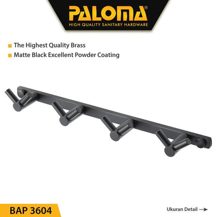 PALOMA Kapstok Gantungan Baju Handuk Rak Hanger Mandi Brass Kuningan Black Hitam BAP 3603 BAP 3604 BAP 3605 3606