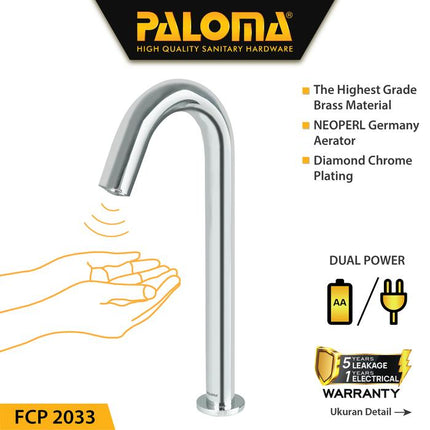 PALOMA Keran Sensor Otomatis Kran Cuci Tangan Wastafel Auto FCP 2031 2032 2033