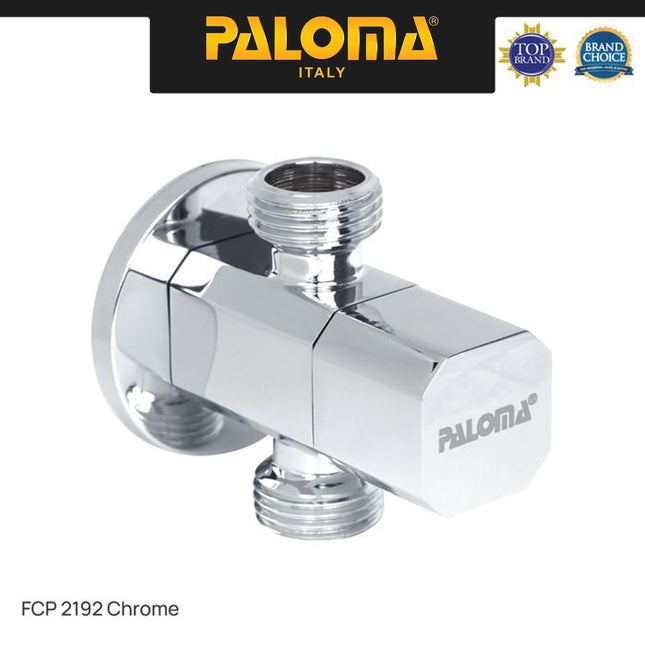 PALOMA Keran Stop 2 Cabang Toilet WC Jet Shower Tembok Kran Air FCP 2192 & FCP 9192 Black chrome