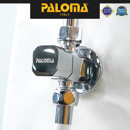 PALOMA Keran Stop 2 Cabang Toilet WC Jet Shower Tembok Kran Air FCP 2192 & FCP 9192 Black chrome