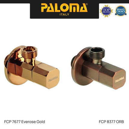PALOMA Keran Stop Toilet WC Jet Shower Valve Tembok Kran Air Brass Kuningan Chrome Krom Black Hitam Gunmetal Gold Emas Bronze Tembaga FCP 2177 7677 8577 7877 7377 9191 8377