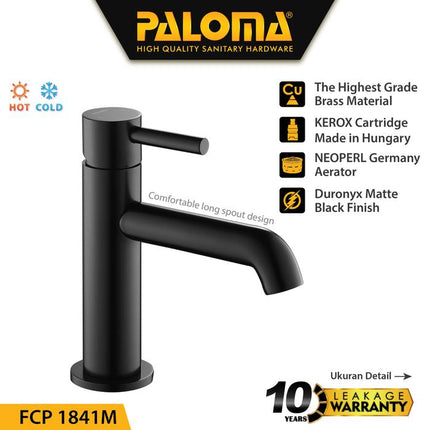 Keran Wastafel PALOMA FCP 1841 1841M 1841T 1841S 1841E Chrome Krom Silver Grey Abu Gunmetal Gun Metal Black Hitam Gold Emas Cuci Tangan Kran Air Panas Dingin Faucet Basin Mixer Hot Cold Lavatory Kamar Mandi Bathroom