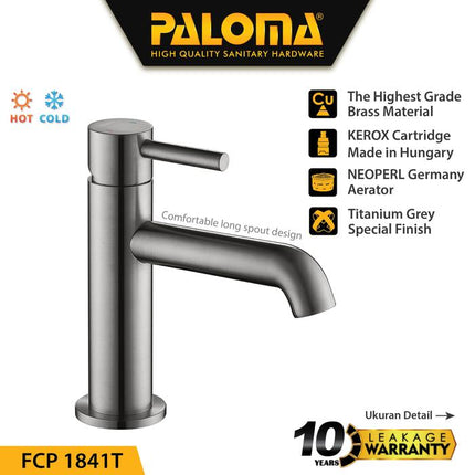 Keran Wastafel PALOMA FCP 1841 1841M 1841T 1841S 1841E Chrome Krom Silver Grey Abu Gunmetal Gun Metal Black Hitam Gold Emas Cuci Tangan Kran Air Panas Dingin Faucet Basin Mixer Hot Cold Lavatory Kamar Mandi Bathroom