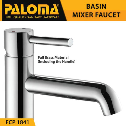 Keran Wastafel PALOMA FCP 1841 1841M 1841T 1841S 1841E Chrome Krom Silver Grey Abu Gunmetal Gun Metal Black Hitam Gold Emas Cuci Tangan Kran Air Panas Dingin Faucet Basin Mixer Hot Cold Lavatory Kamar Mandi Bathroom