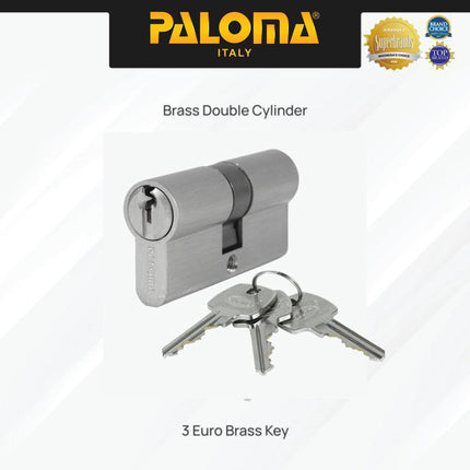 PALOMA MSP 1222 Body Kunci Set Cylinder Kunci Pintu Lockcase Badan Body Roller Pelor Stainless Steel SUS 304 SUS304 Chrome Krom Satin Silver Grey Abu
