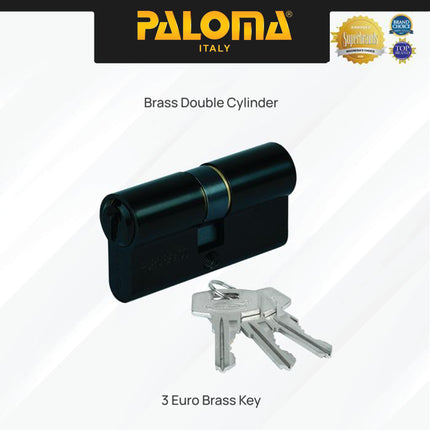 PALOMA MSP 1238 Body Kunci Set Cylinder Kunci Pintu Lockcase Badan Body Roller Pelor Stainless Steel SUS 304 SUS304 Matte Black Hitam