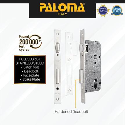 PALOMA Mortise Lock Kunci Pintu Lockcase Badan Body Roller Pelor MLP 5