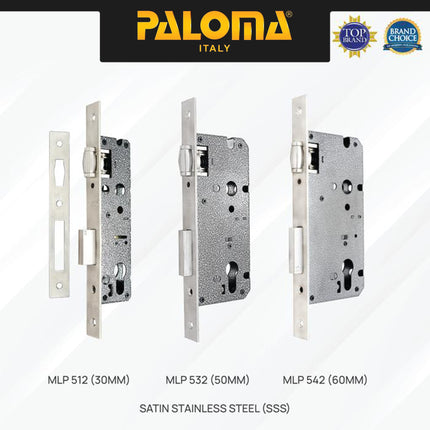 PALOMA Mortise Lock Kunci Pintu Lockcase Badan Body Roller Pelor MLP 5