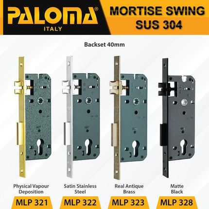 PALOMA Mortise Lock Kunci Pintu Lockcase Badan Body Swing MLP 3