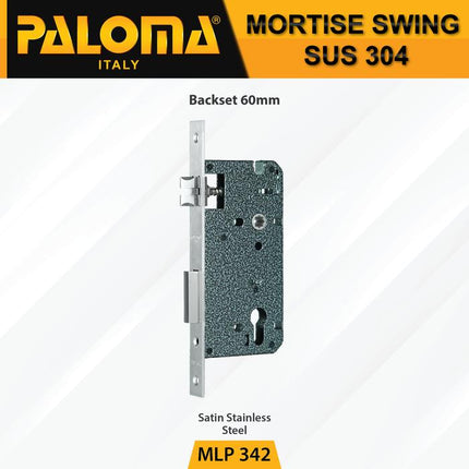 PALOMA Mortise Lock Kunci Pintu Lockcase Badan Body Swing MLP 3