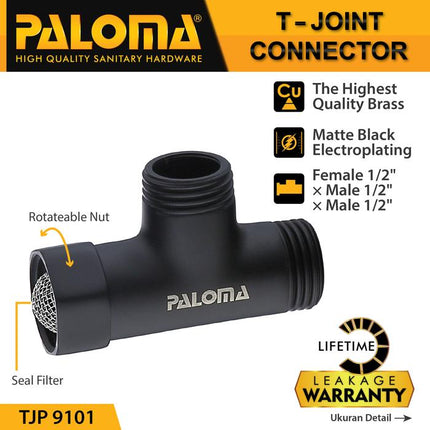 PALOMA Nepel T 1/2 TJP 9101 & TJP 1101 / Sambungan Cabang Tee Keran Shower Kloset