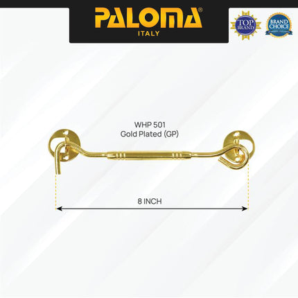 PALOMA Penahan Hak Angin Jendela Window Hook Solis Steel Baja Gold Emas Satin Silver Antique Antik Black Hitam WHP 501 503 507 509