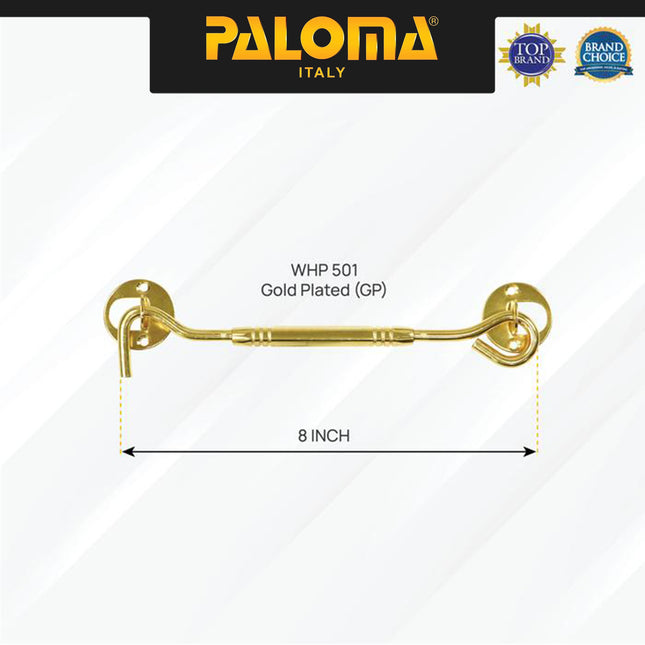 PALOMA Penahan Hak Angin Jendela Window Hook Solis Steel Baja Gold Emas Satin Silver Antique Antik Black Hitam WHP 501 503 507 509