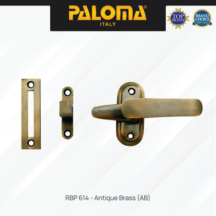 PALOMA RBP Rambuncis Kunci Pengunci Penahan Jendela Rumah Window Slot Kunci Grendel Gerendel Brass Kuningan Gold Silver Grey Antique Black Emas Abu Antik Hitam RBP 611 RBP 612 RBP 614 RBP 615