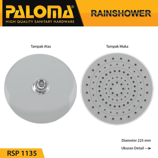 PALOMA RSP 1135 Rainshower Head Shower Rain Sower Mandi Atas Kepala