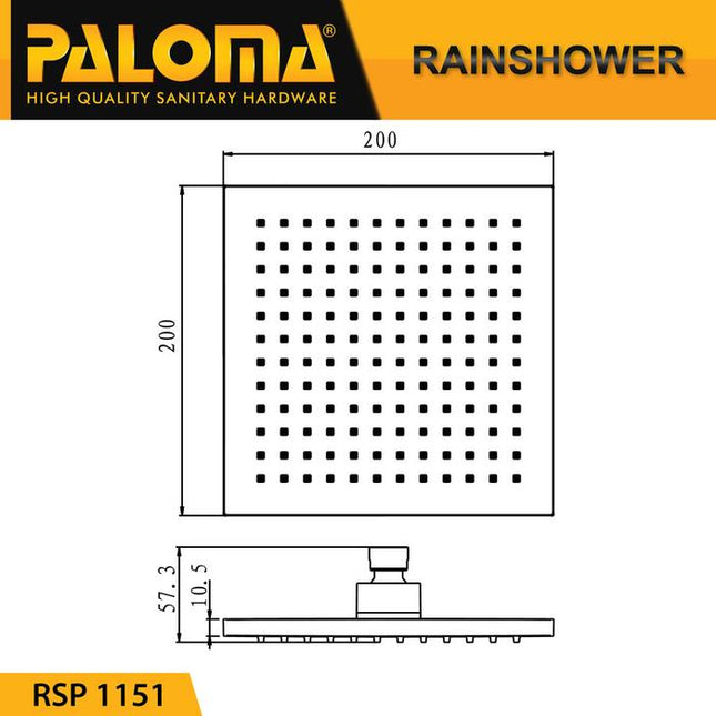 PALOMA Rainshower Head RSP 1151 Rain Shower Mandi Atas Kepala