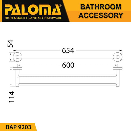 PALOMA Rak Handuk Baju Gantungan BAP 9203 & BAP 2103 Hanger Dinding Kamar Mandi