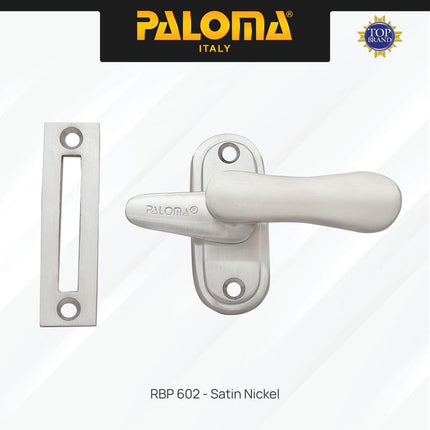 PALOMA Rambuncis Kunci Pengunci Pengaman Jendela Rumah Window Slot Kunci Grendel Gerendel Brass Kuningan Satin NIckel Silver Grey Black Abu Hitam RBP 602 605