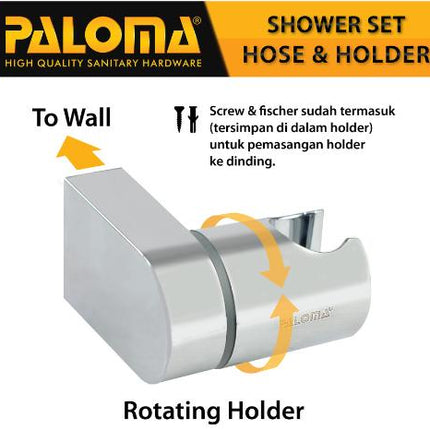 PALOMA SSP 2104 Shower Set Handshower Mandi Hand Head Kepala Air Paket Handshower dan Holder